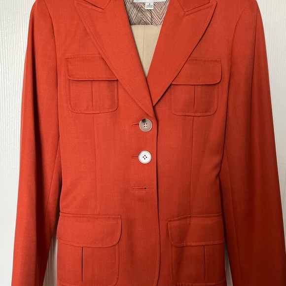 Le Suit Pant Suit, Belted Safari Jacket & Pants -Like New US size 4 - Picture 3 of 3